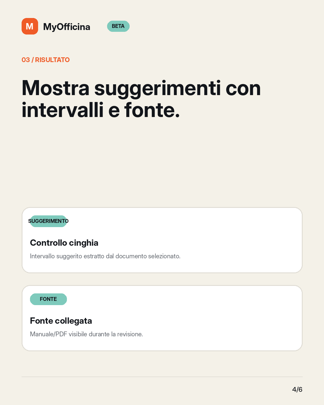 Tavola 4 di Dati tecnici da fonti verificabili